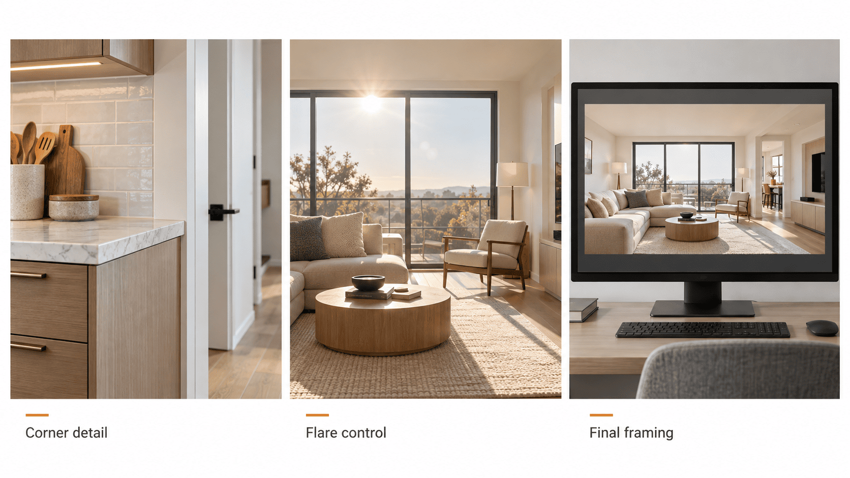 3 step to check in sample property photos